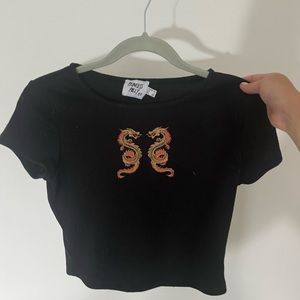 Princess Polly cropped tee, tag says US 6 but fits small, medium, and large